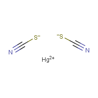 Mercuric thiocyanate formula graphical representation