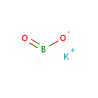 Potassium metaborate formula graphical representation