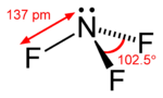 Nitrogen trifluoride formula graphical representation