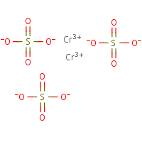 Chromium(III) sulfate hydrate formula graphical representation