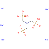 Pentasodium nitrilotris(methylenephosphonate) formula graphical representation