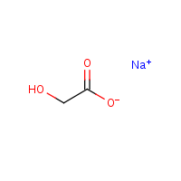 Sodium glycolate formula graphical representation