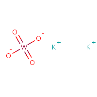 Potassium tungstate formula graphical representation
