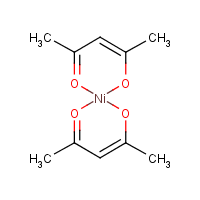 Nickel(II) acetylacetonate formula graphical representation