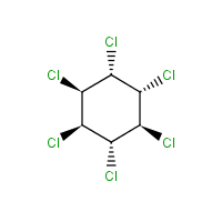 alpha-Hexachlorocyclohexane formula graphical representation