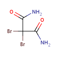Dibromomalonamide formula graphical representation