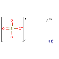 Aluminum ammonium sulfate formula graphical representation