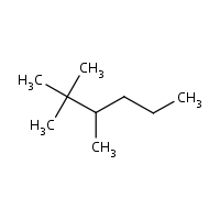 2,2,3-Trimethylhexane formula graphical representation
