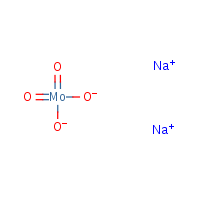 Sodium molybdate(VI) formula graphical representation