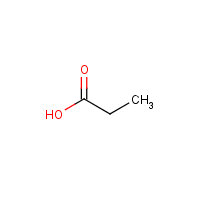 Propionic acid formula graphical representation