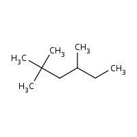 2,2,4-Trimethylhexane formula graphical representation