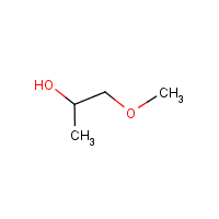 Propylene glycol monomethyl ether formula graphical representation