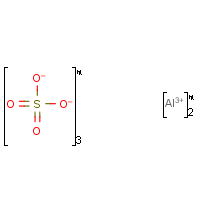 Aluminum sulfate formula graphical representation