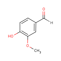 Vanillin formula graphical representation