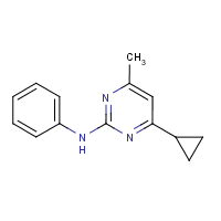 Cyprodinil formula graphical representation