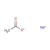 Sodium acetate formula graphical representation