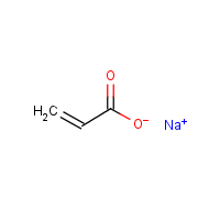 Sodium acrylate formula graphical representation