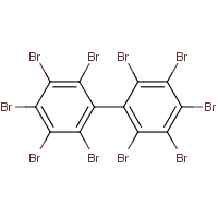 Decabromobiphenyl formula graphical representation