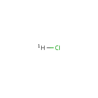 Deuterium chloride formula graphical representation