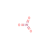 Tungsten trioxide formula graphical representation