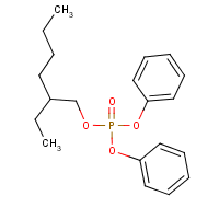 Diphenyl-2-ethylhexyl phosphate formula graphical representation