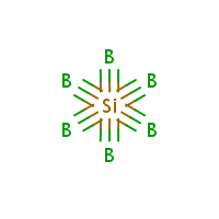 Boron silicide formula graphical representation