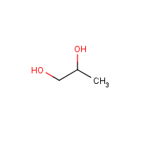 Propylene glycol formula graphical representation