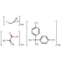 2-Propenoic acid, 2-methyl-, polymer with 2-(chloromethyl)oxirane and 4,4'-(1-methylethylidene)bis(phenol) formula graphical representation