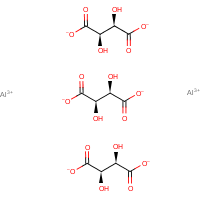 Aluminum tartrate formula graphical representation