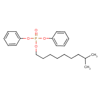 Isodecyl diphenyl phosphate formula graphical representation