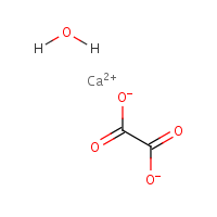 Calcium oxalate monohydrate formula graphical representation