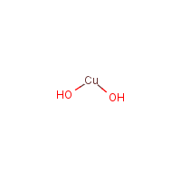 Copper(II) hydroxide formula graphical representation