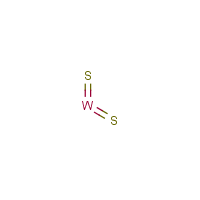 Tungsten disulfide formula graphical representation