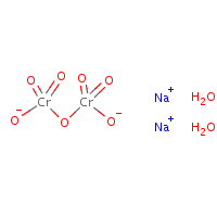 Sodium dichromate dihydrate formula graphical representation