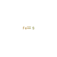 Iron(II) sulfide formula graphical representation