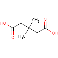 3,3-Dimethylglutarate formula graphical representation