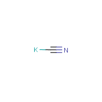 Potassium cyanide formula graphical representation