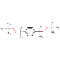 1,4-Bis(alpha-(t-butyldioxy)isopropyl)benzene formula graphical representation