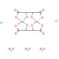 Antimony potassium tartrate formula graphical representation