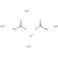 Manganese(II) acetate tetrahydrate formula graphical representation