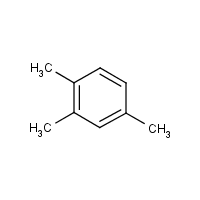 1,2,4-Trimethylbenzene formula graphical representation