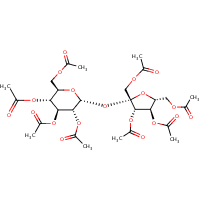 Sucrose octaacetate formula graphical representation