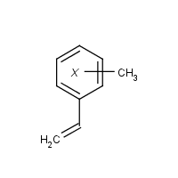 Vinyl toluene formula graphical representation