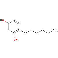 4-Hexylresorcinol formula graphical representation