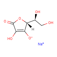 Sodium ascorbate formula graphical representation