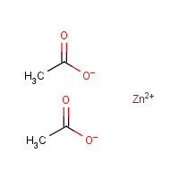 Zinc acetate formula graphical representation