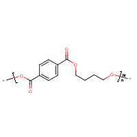 Poly(1,4-butylene terephthalate) formula graphical representation