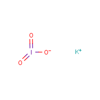 Potassium iodate formula graphical representation