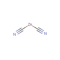 Zinc cyanide formula graphical representation