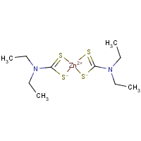 Zinc diethyldithiocarbamate formula graphical representation